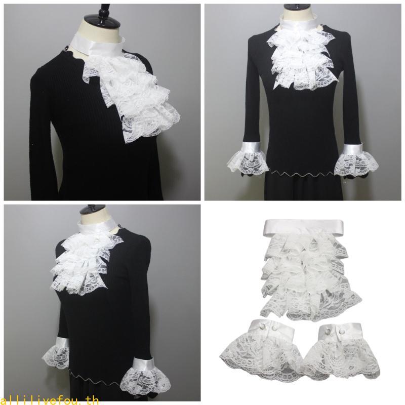 LIVE Lady Ruffle COLLAR ข้อมือ Renaissance Ruffle False COLLAR สําหรับประสิทธิภาพ
