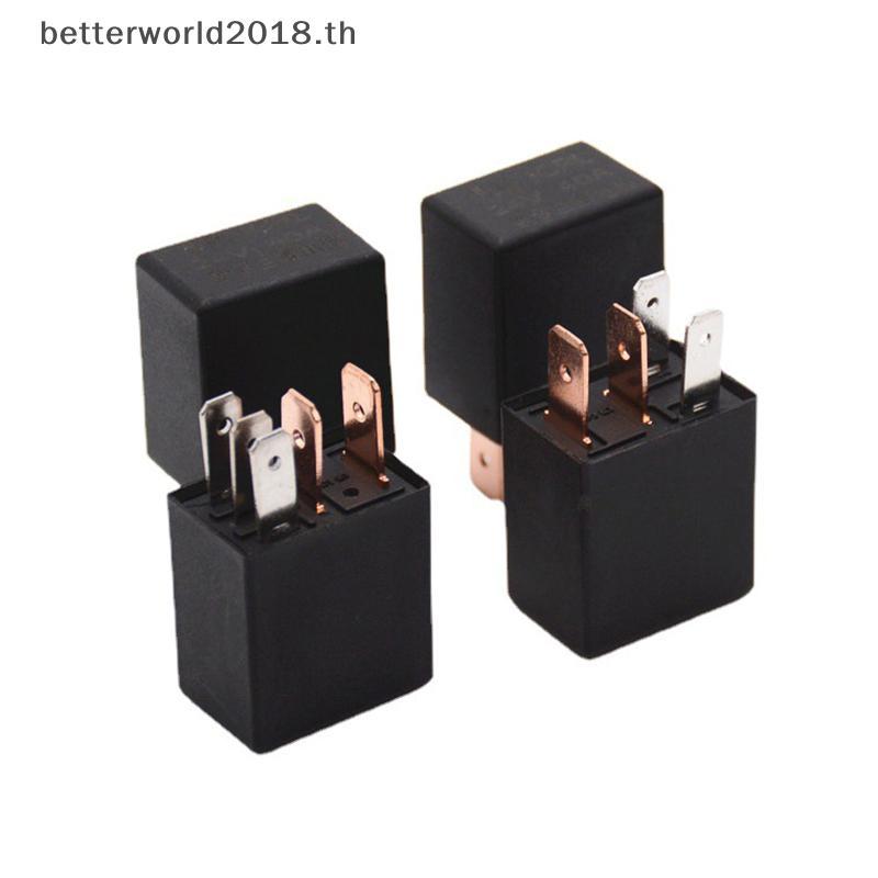 [bet] SPDT 40A 12V 1NO 1NC รีเลย์ยานยนต์ 4 ขา 40 Amp กระแสไฟสูงสําหรับสัญญาณเตือนรถยนต์และสตาร์ทเตอร