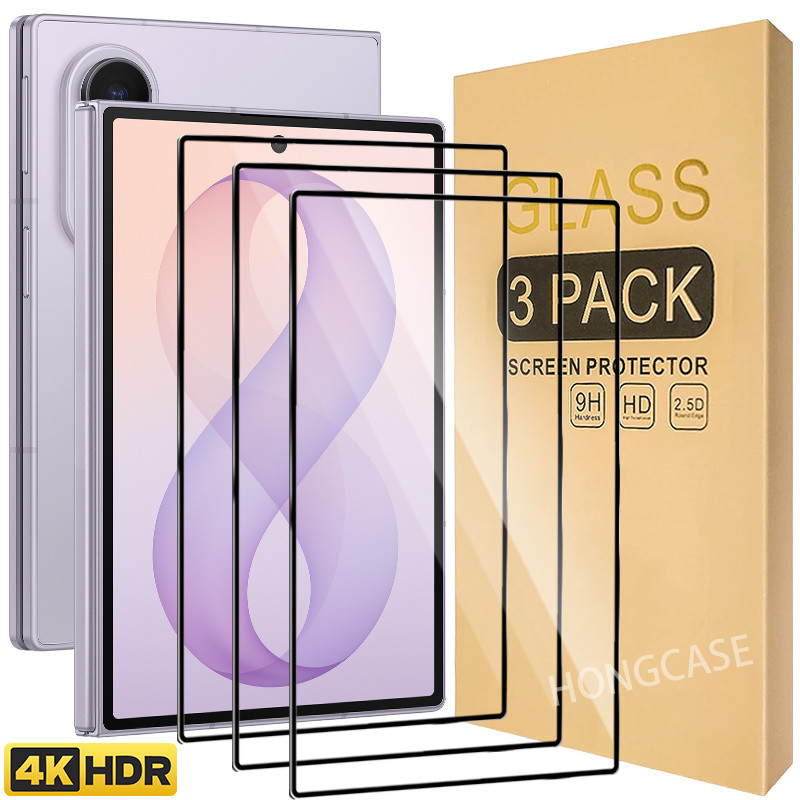 3 ชิ้นบรรจุภัณฑ์ 9D ป้องกันหน้าจอสําหรับ Samsung Galaxy Z พับ 8 7 6 5 4 3 Ultra Fold8 Fold7 5G คลุมทั้งหมดกระจกนิรภัยใส HD ฟิล์มด้านนอกป้องกันรอยขีดข่วนหน้าจอผ้าไหม