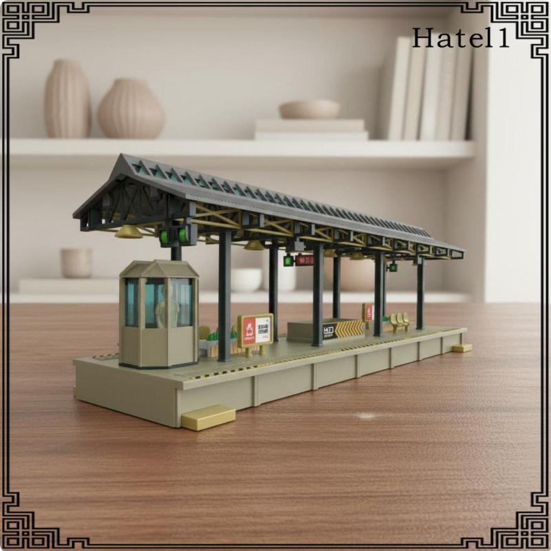 [Hatel] HO Scale Train Station Platform การออกแบบรายละเอียด HO Scale Station Platform Easy Assembly 