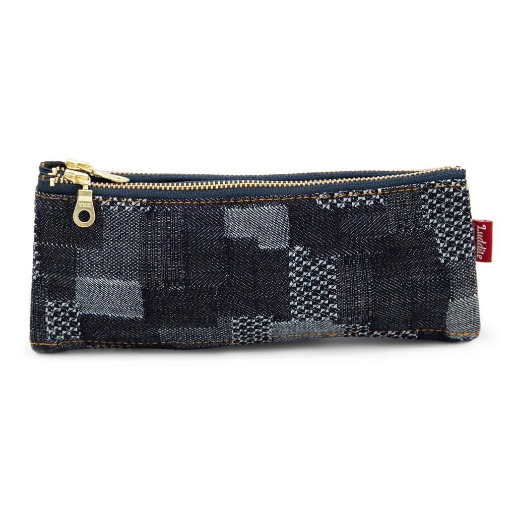Luddite Bendy Pen Case Denim Patchwork LDD-BNPN-101ส่งตรงจากญี่ปุ่น