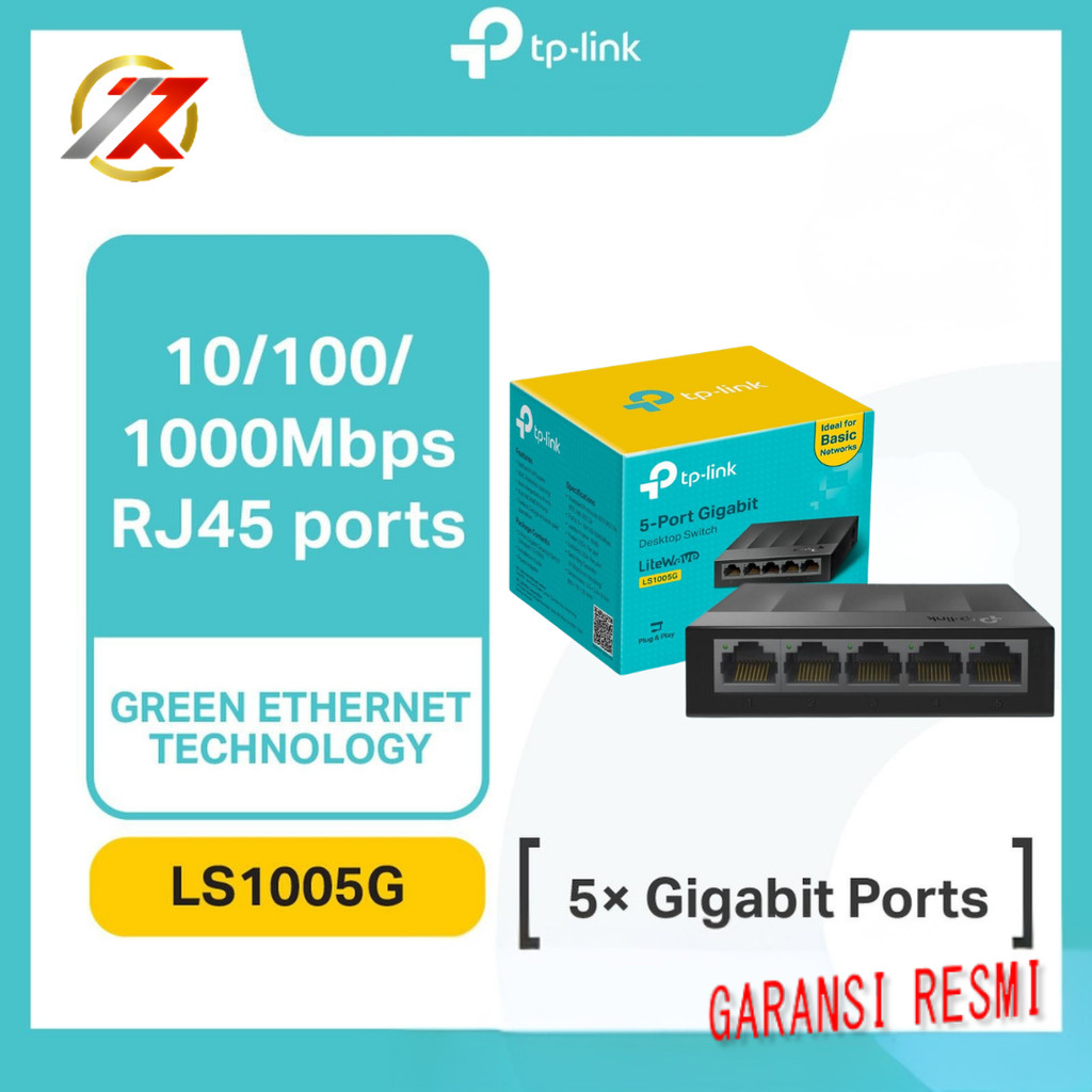 TP-LINK LS1005G SWITCH HUB 5 PORT Gigabit 10/100/1000Mbps Desktop | Gigabit 5 Port Hub Switch สูงสุด