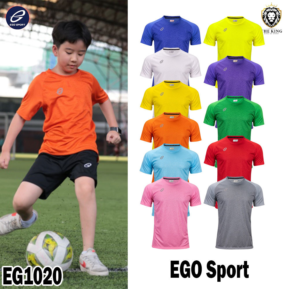 EGO Sport EG1020 เสื้อฟุตบอลคอกลมผ้าทอลายแขนสั้น แท้100%