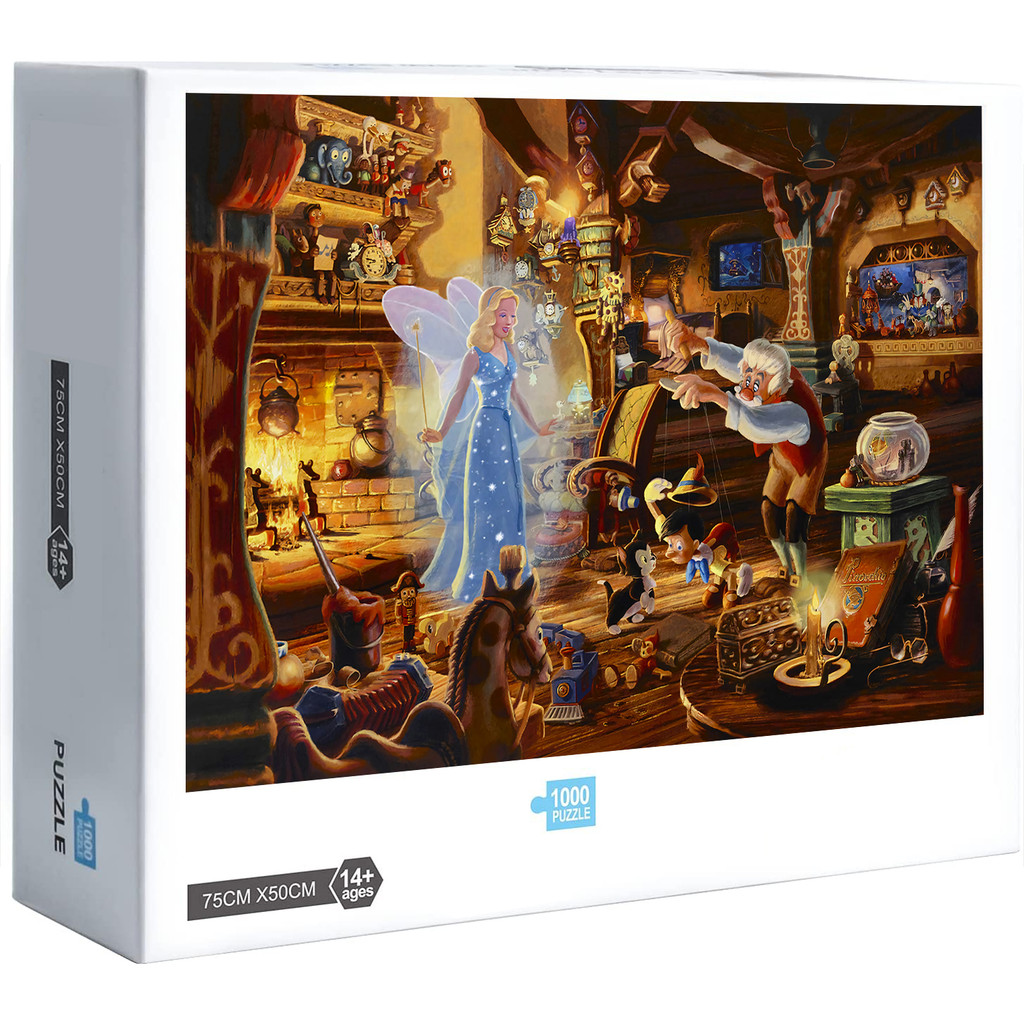 จิ๊กซอว์ไม้ Pinocchio ของ Geppetto ของเล่นเพื่อการศึกษาของขวัญตกแต่งบ้าน