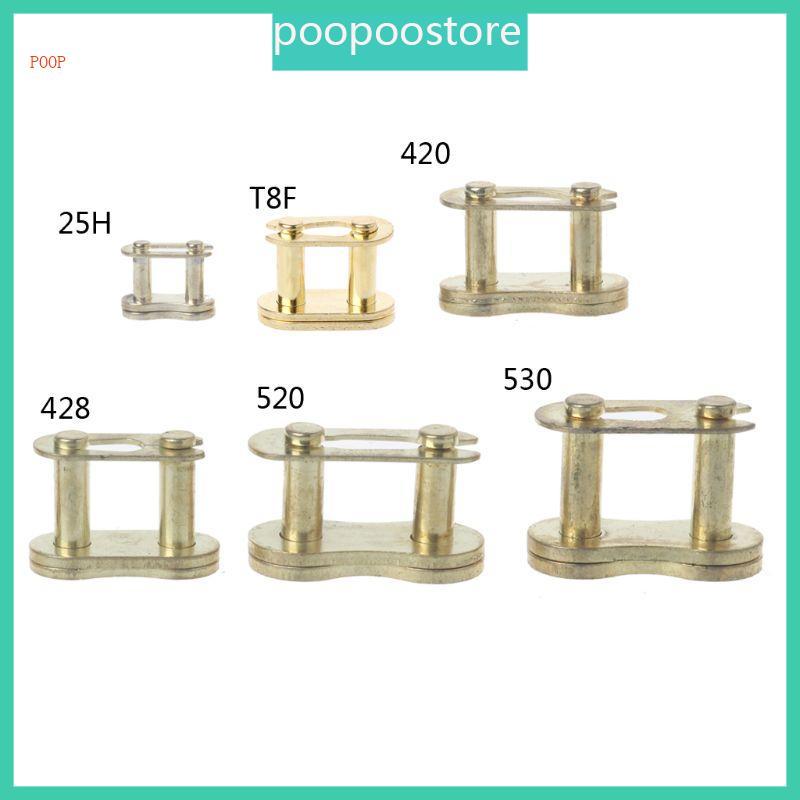 POOP โซ่รถจักรยานยนต์ Master Buckle Ring Link 25H T8F 420 428 520 530 Connecto