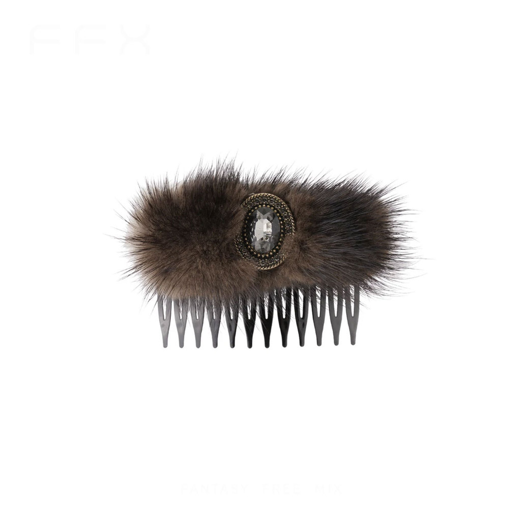 FFX FFX [Gem Secret Realm] เลียนแบบ Mink Hair All-Match งดงามกลับหัวฟันหวีกิ๊บติดผมเครื่องประดับผมระ