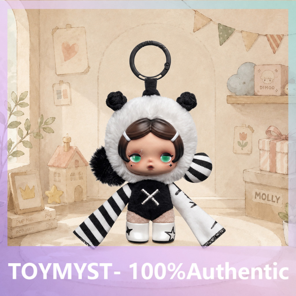 [secret] POPMART SKULLPANDA อย่าอยากอยากอยากซีรีส์จี้ตุ๊กตากล่องลึกลับของแท้รุ่นอินเทรนด์เล่น