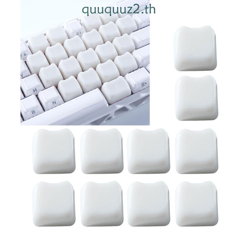 Quu Accent Keycaps สําหรับคีย์บอร์ดแบบกลไก Cats-Shaped Translucents PC MAO Profile Jelly‌ ชุดเปล่า Jades สําหรับศุลกากร L