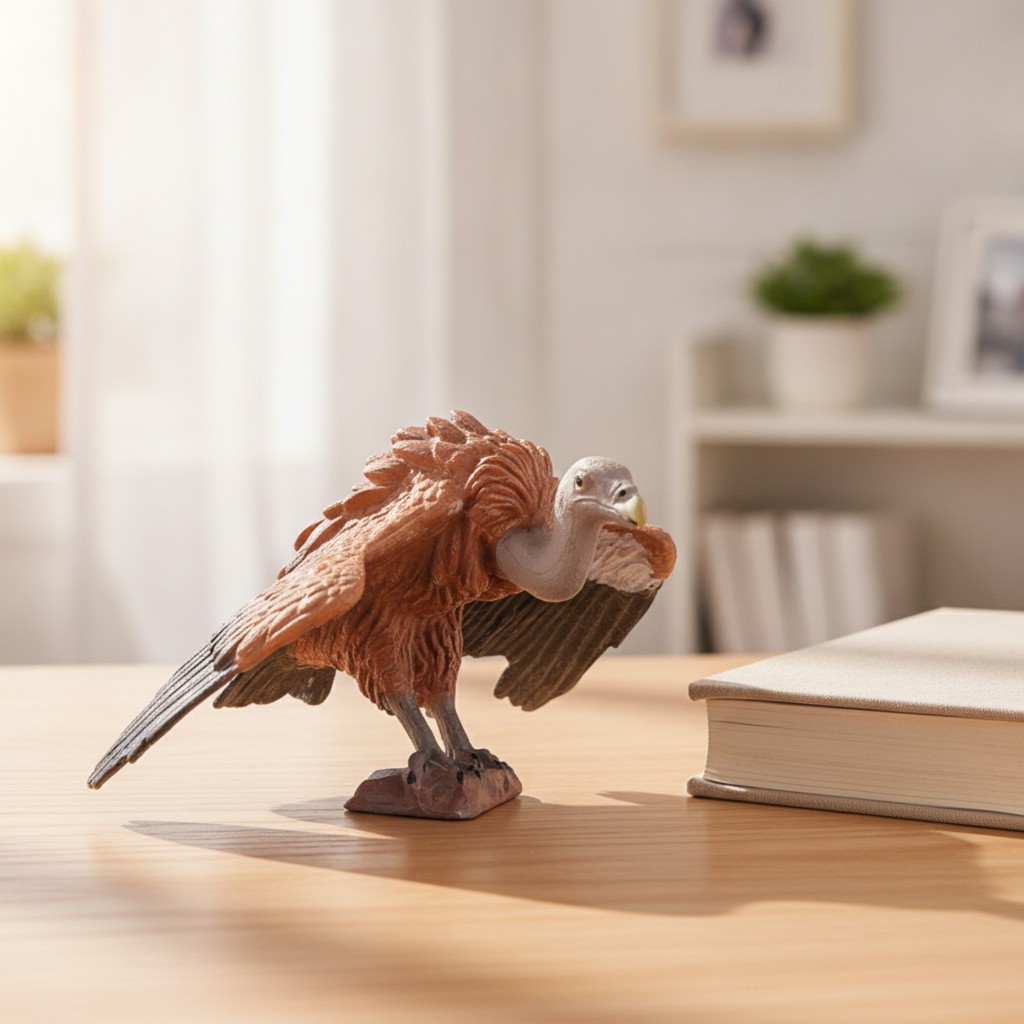 Vulture ตุ๊กตาเหมือนจริง Vulture รุ่นสัตว์รุ่น Solid สําหรับนักสะสม, ตกแต่งชั้นวางของ, จอแสดงผลโต๊ะ