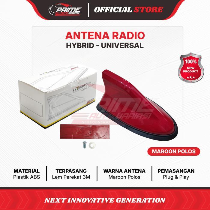 JS Racing Hybrid Shark Fin เสาอากาศวิทยุ / Hybrid JS Racing - สีน้ําตาลแดงธรรมดา