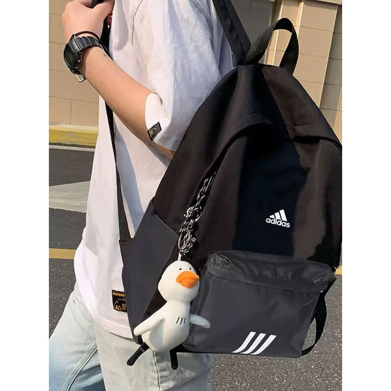 กระเป๋าเป้ Adidas สำหรับผู้ชายและผู้หญิง, กระเป๋าอเนกประสงค์แบบใหม่, กระเป๋านักเรียนความจุขนาดใหญ่ ร