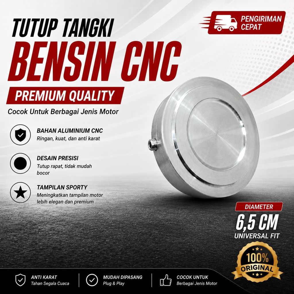 TBM CNC การใช้ถังหมวก CNC การใช้ Sleep เครื่องยนต์มอเตอร์ Vario Beat Scoopy Jupiter Vega Mio Etc