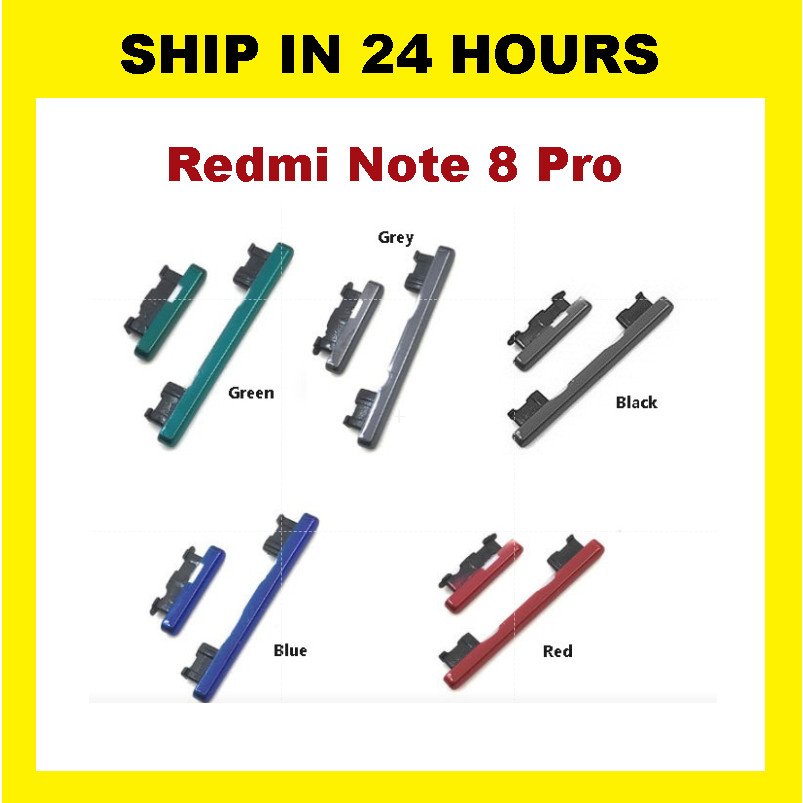 XM MI Redmi Note 8 Pro เปิดไฟ + ปุ่มปรับระดับเสียงสวิตช์ด้านข้าง Key OnOff สําหรับซ่อม @ Note8 Pro /