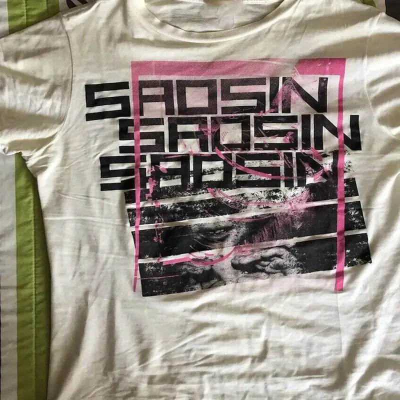 เสื้อยืดสีขาวของวง Saosin สำหรับแฟนคลับ มีขนาดเต็มตั้งแต่ S ถึง 5XL รุ่น SS363