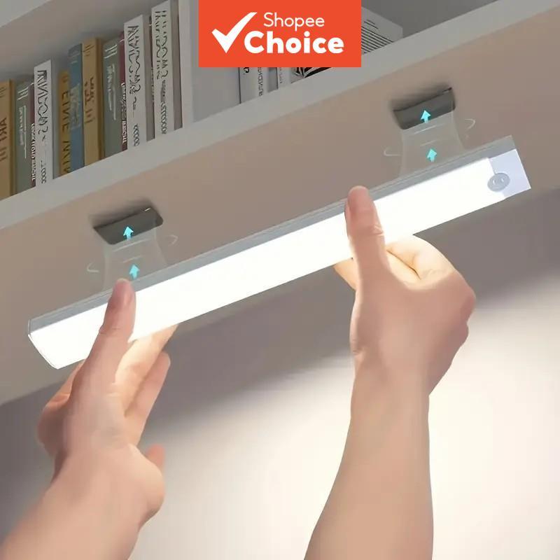 Motion Sensor Light USB ชาร์จแม่เหล็ก LED ปรับความสว่างได้สําหรับตู้