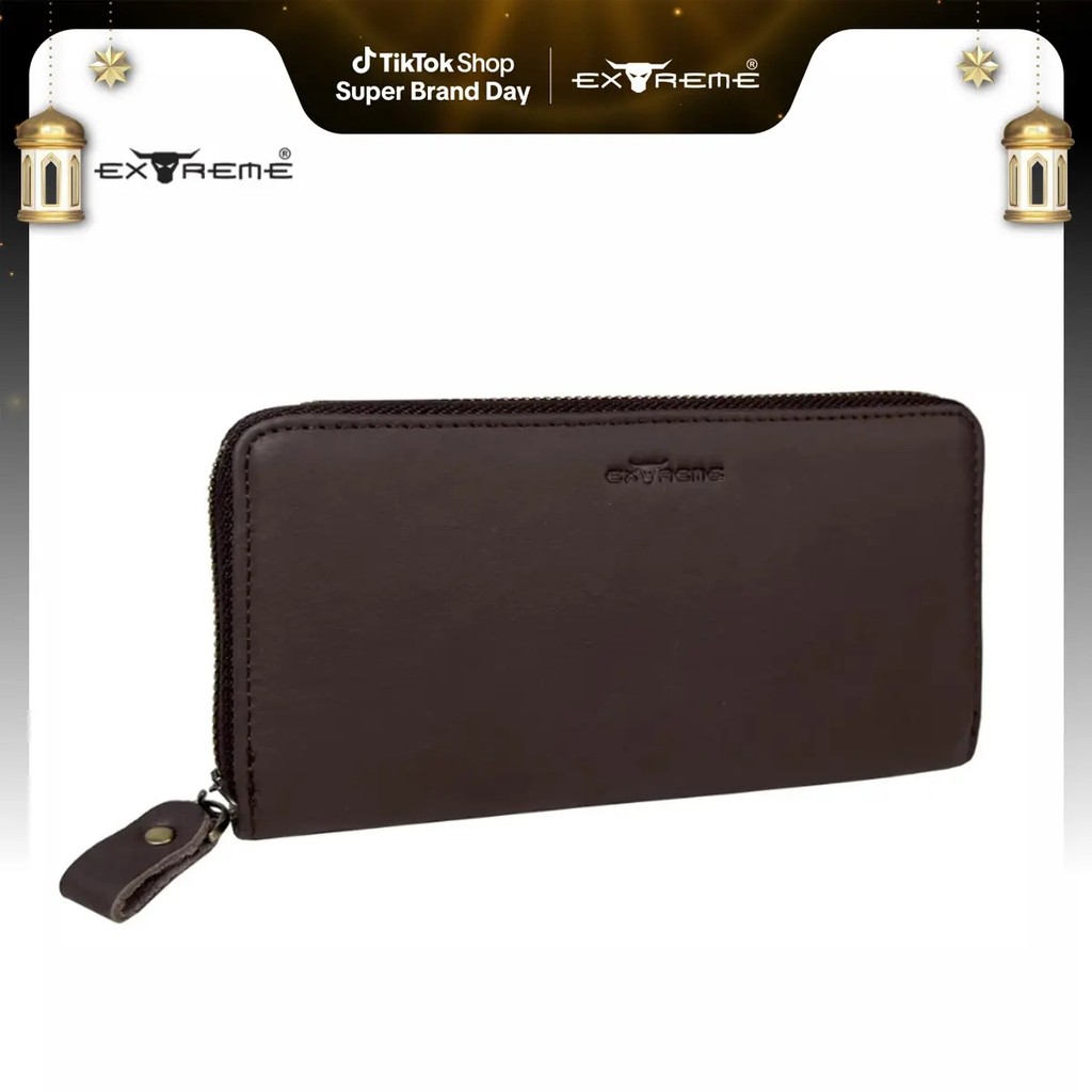 (RW910-7R/8R/9R) Extreme Leather RFID Long Zip Around Energy Wallet |   กระเป๋าสตางค์ใบยาวหนังวัวแท้
