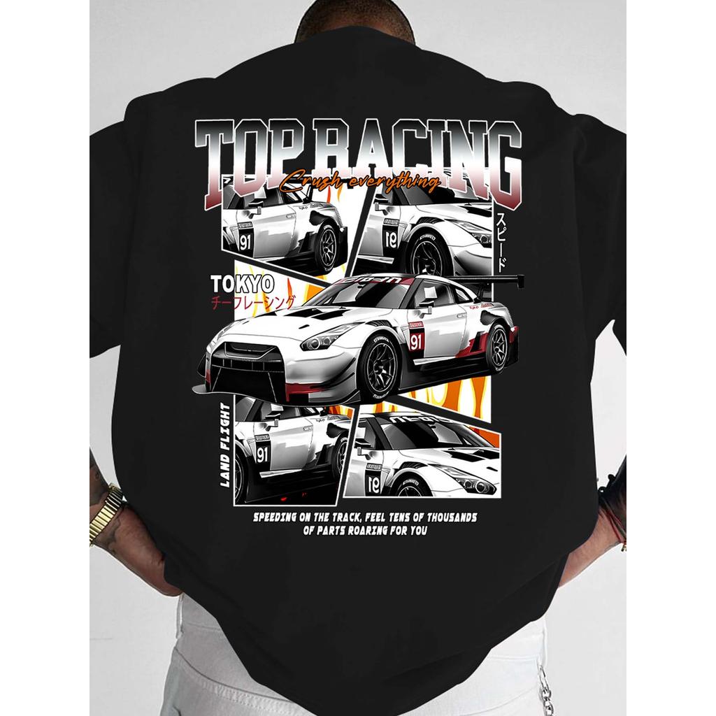 "Top Racing Tokyo" GT-R Drift Oversize Tee