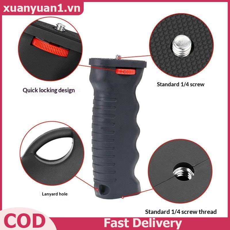 XUAN Anti-Shake กล้อง Stabilizer Grip การออกแบบตามหลักสรีรศาสตร์ 1/4 "เกลียวสําหรับ Vlogger เนื้อหา 