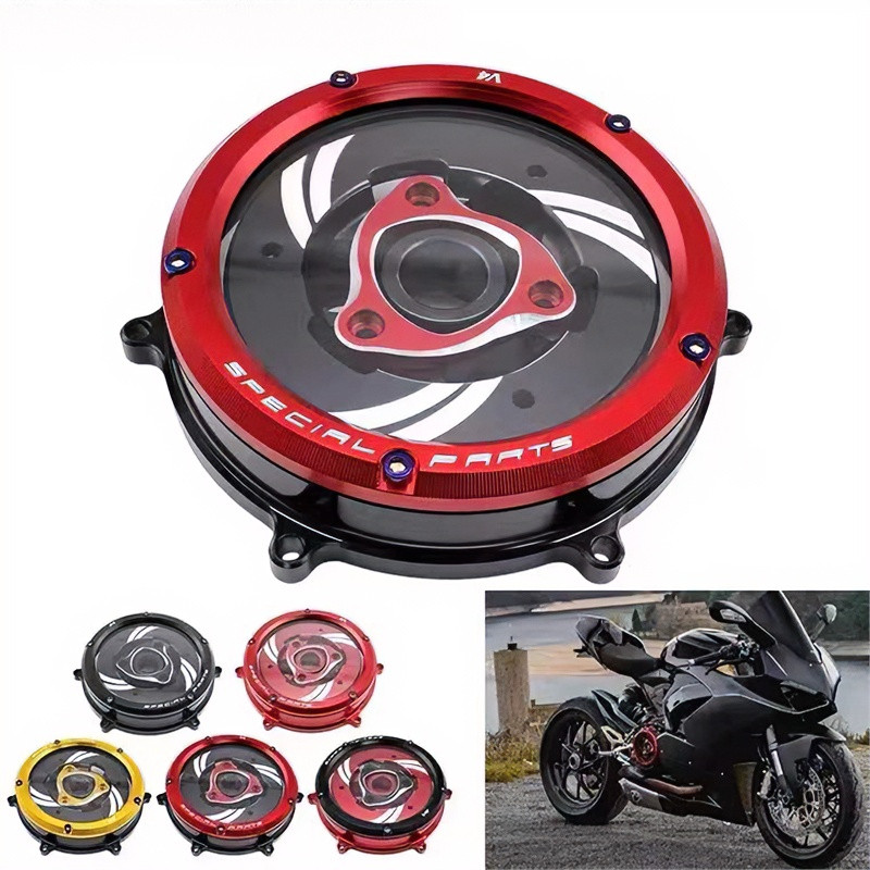 Ducati Panigale V4/S Streetfighter V4 โปร่งใสทําความสะอาดฝาครอบคลัทช์แผ่นความดันรถจักรยานยนต์