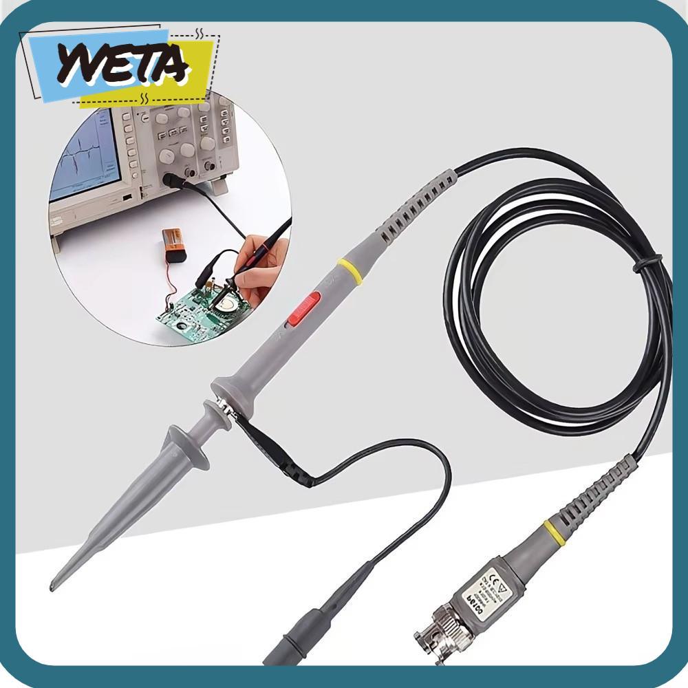 YVETA 1/2pcs Oscilloscope Probe Kit, 100MHz P6100 BNC Oscilloscope Probe, สะดวกวัดตะกั่ว 10:1 Probe 