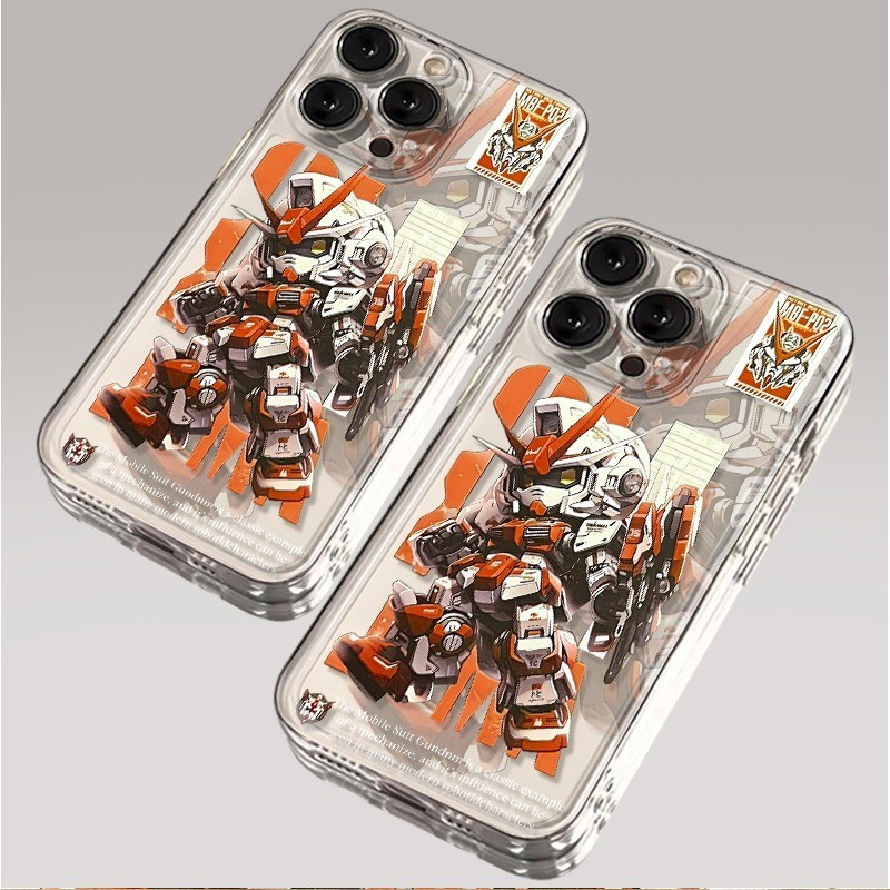 รวมทุกอย่างเคสโทรศัพท์นุ่มโปร่งใส Shock-Resistant Creative หล่อรุ่น Q Mecha เหมาะสําหรับ iPhone 12PR