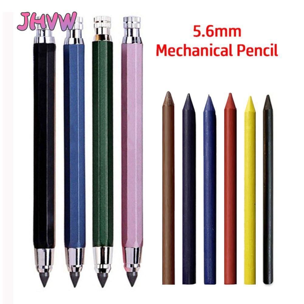 JHVW ดินสออัตโนมัติ, 5.6 มม.เขียนเครื่องมือดินสอ, Creative 2B/4B/6B/8B ดินสอ Refill Sketch การ์ตูนออ
