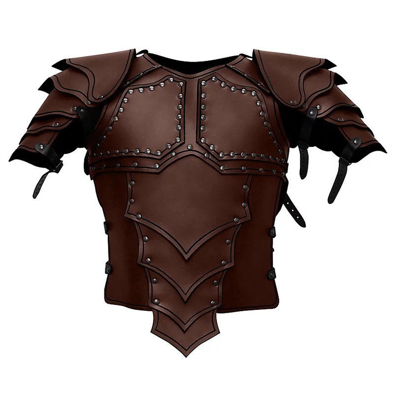 ยุคกลาง Gladiator แต่งตัว Samurai Armor Retro หนังเกราะ COSPLAY Prom Show Props