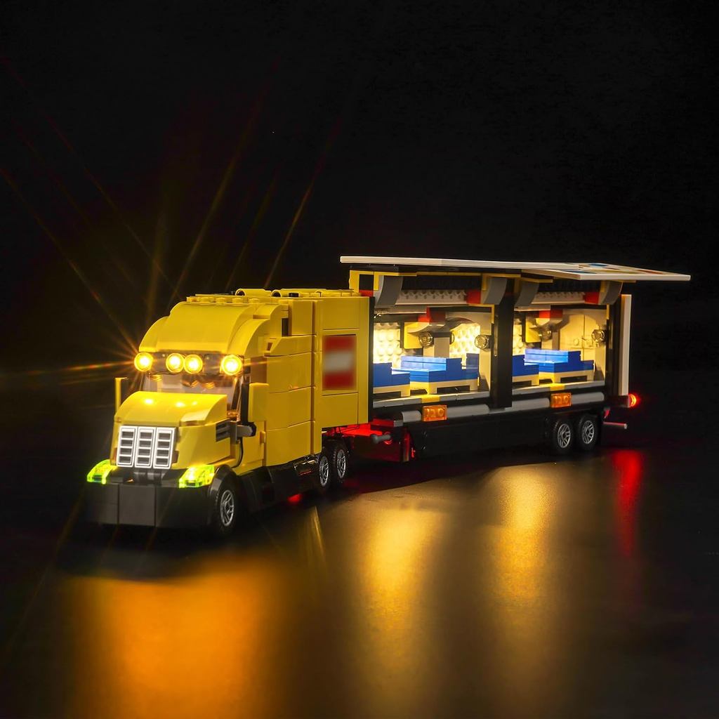 ชุดไฟ LED BrickBling เข้ากันได้กับรถบรรทุกจัดส่งสีเหลืองเลโก้เข้ากันได้กับ Lego 60440-ไม่รวมรุ่น