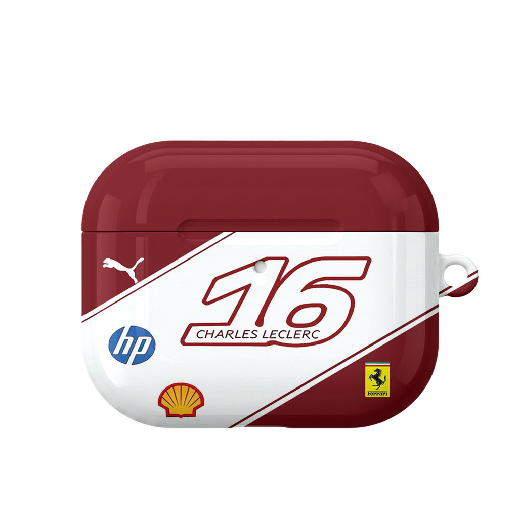 F1 Leclerc No.16 Element หูฟังเหมาะสําหรับ AirPods Pro3/2/1 และ 4th Generation, Dark Retro Aesthetic