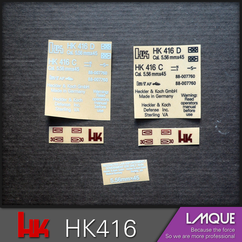 HK416 สติกเกอร์โลหะ Jinming Supply m4 รอยแผลเป็น LDT416ak74U อุปกรณ์เสริม Lehui ak