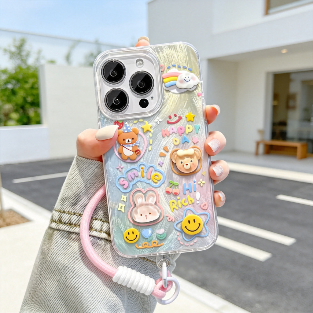 Stars-เข้ากันได้ สวย เคสไอโฟน 17PROMAX iPhone 16 15PLUS 14PRO 13/12PROMAX 11 บุคลิกภาพ -HLYSK231