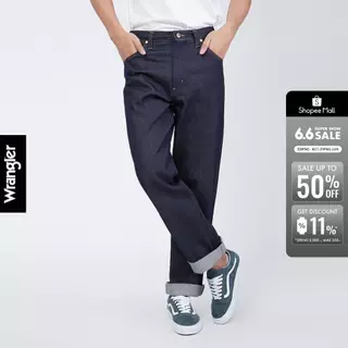 WRANGLER กางเกงยีนส์เอวกลางทรงตรง MWZ รุ่น WR WR MWZ213 แรงเลอร์ เสื้อผ้าผู้ชาย กางเกงผู้ชาย กางเกงยีนส์ DENIM