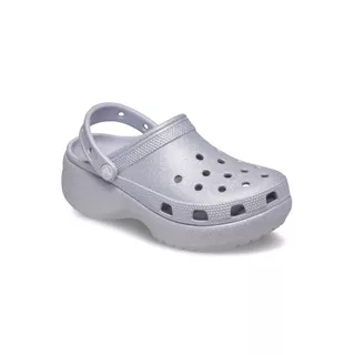 CROCS รองเท้าลำลองผู้หญิง CLASSIC PLATFORM GLITTER CLOG รุ่น 207241-5PS - MAUVE MIST
