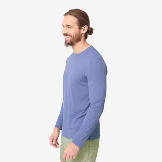 Decathlon Men'S Surfing Water T-Shirt Long Sleeve UV-Protection Top เสื้อโต้คลื่นผู้ชายแขนสั้นป้องกันรังสียูวี - Blue