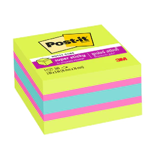 POST-IT กระดาษโน้ต ซูเปอร์สติกกี้โน้ต รุ่น 2027-SSGFA คละสี ขนาด 3x3 นิ้ว (แพ็ค 5 เล่ม)