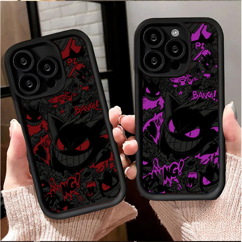 Pokemon Gengar Graffiti Shell สําหรับ Motorola Moto G86 G56 G14 G06 E14 G05 G34 G75 GPlay 2025 E13 E