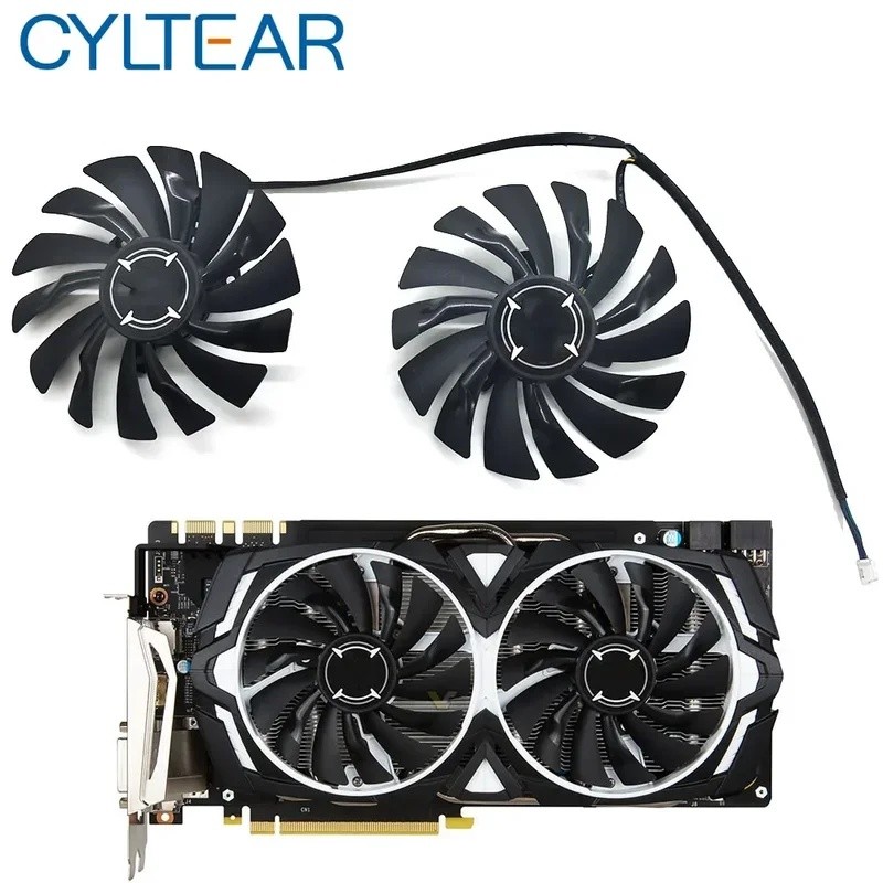 2 ชิ้น/ล็อต 95 มม.P104-100 MINER GTX 1080/10.060 พัดลมสําหรับ msi GTX1080 GTX1070 ARMOR 8G OC GTX106