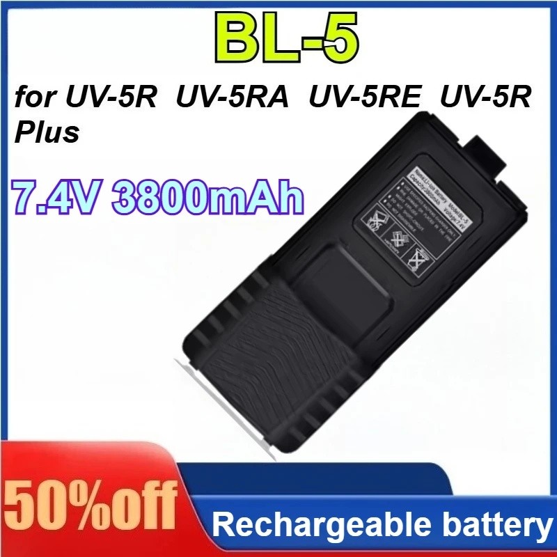 7.4V 3800mAh สําหรับ BaoFeng Walkie Talkie แบตเตอรี่ UV-5R Plus แบตเตอรี่ UV5RA วิทยุอุปกรณ์เสริม UV