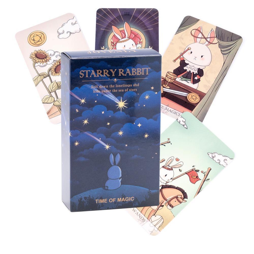 10.3*6 ซม.Starry Rabbit -- ฟรี Cloud Tarot Deck 81 ชิ้นการ์ดตามไรเดอร์บริกรระบบ