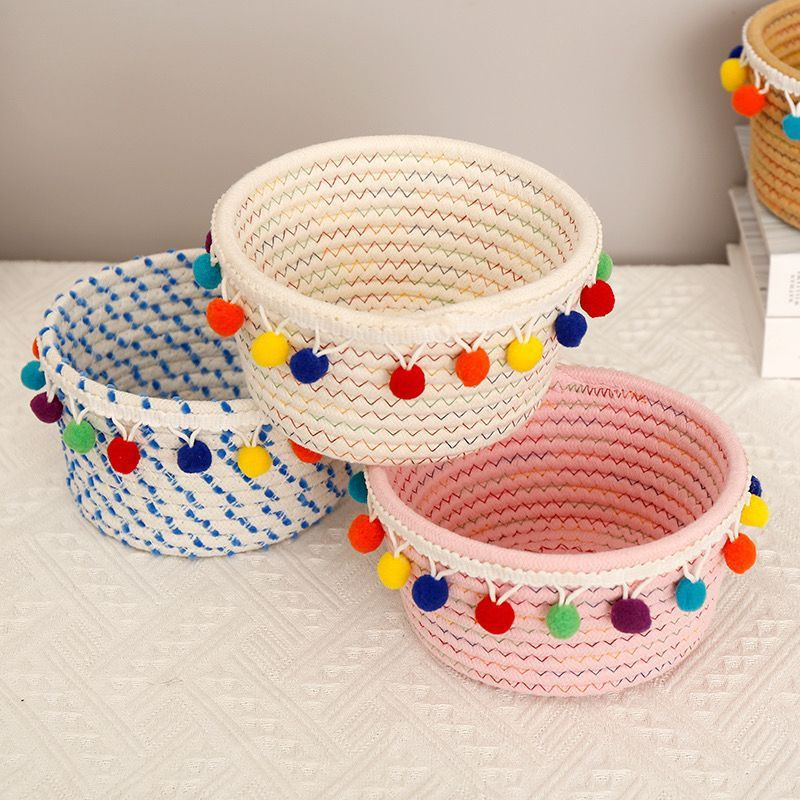 Desktop basket storage new product for home use, cartoon cosmetic organizer12y Dormitory desk lipsti