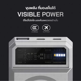[ส่งด่วน] Orsen by Eloop EW40 CCC / EW55 แบตสำรอง 20000mAh ชาร์จเร็ว 20W ชาร์จไร้สายแม่เหล็ก 15W Qi2 Power Bank Type C