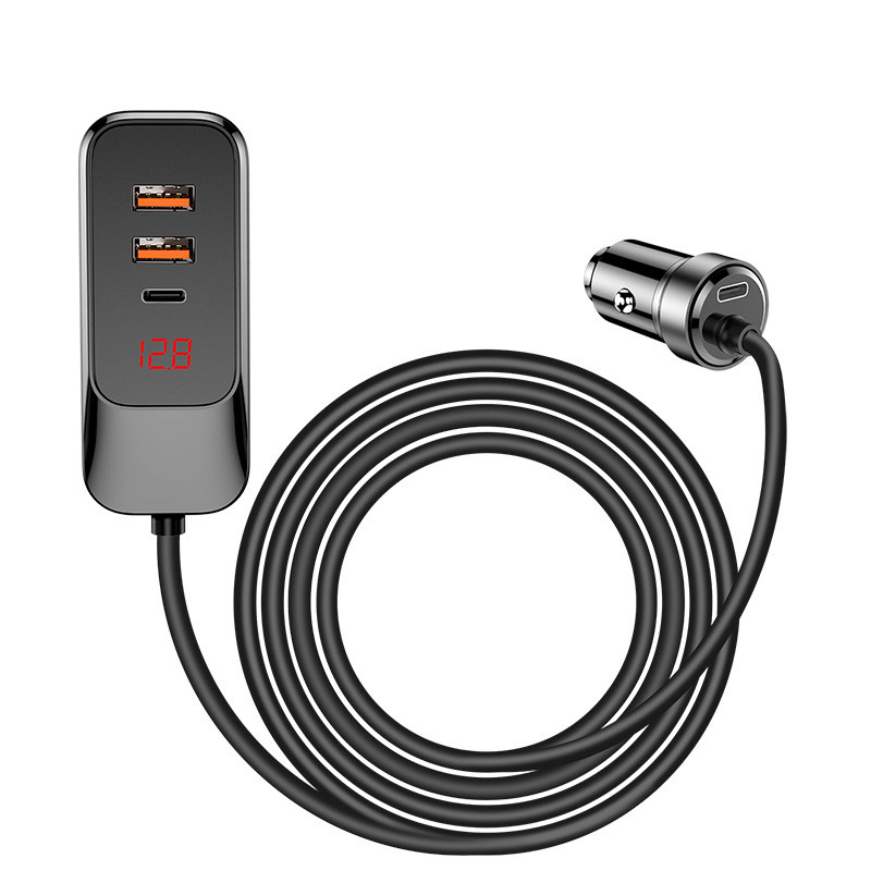 Car Charger HUB ด้านหลัง Extension Car Charger PD30W PD45W PD65W โทรศัพท์มือถือในรถยนต์โน้ตบุ๊คชาร์จ