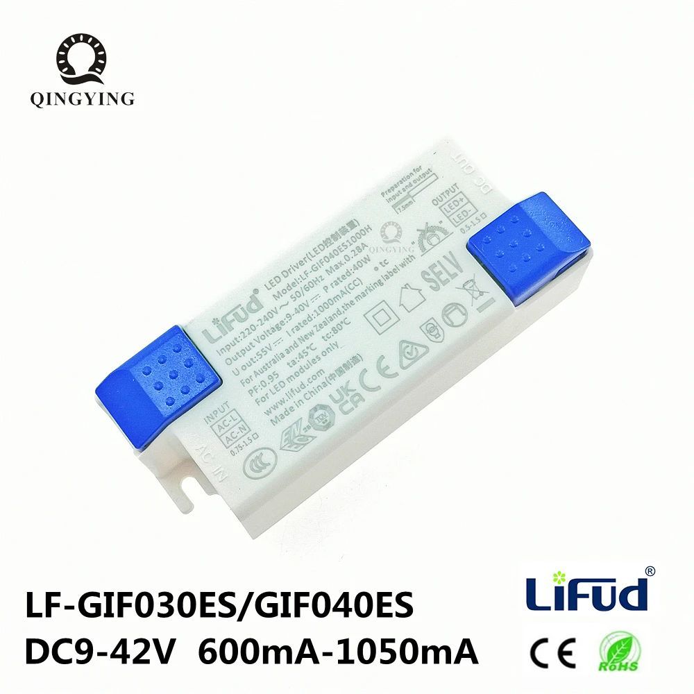 220V Lifud LED Driver DC9-42V 25W-40W LF-GIFxxxES 600mA 700mA 750mA 800mA 850mA 900mA 950mA 1000mA 1