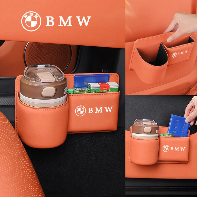 Multi Functionalขนาดใหญ่ความจุกลับคลิปประตูถ้วยหนังกล่องเก็บสําหรับ BMW ใหม่ 5 Series 3 Series 4 Ser