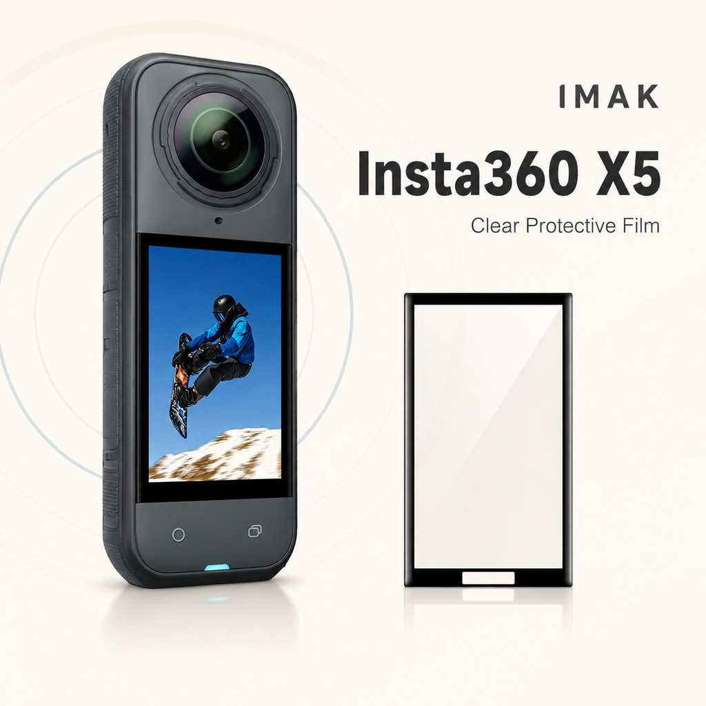 ฟิล์มกระจก สำหรับ Insta360 X5 9H ความแข็ง HD Clear กันลายนิ้วมือ FM0028