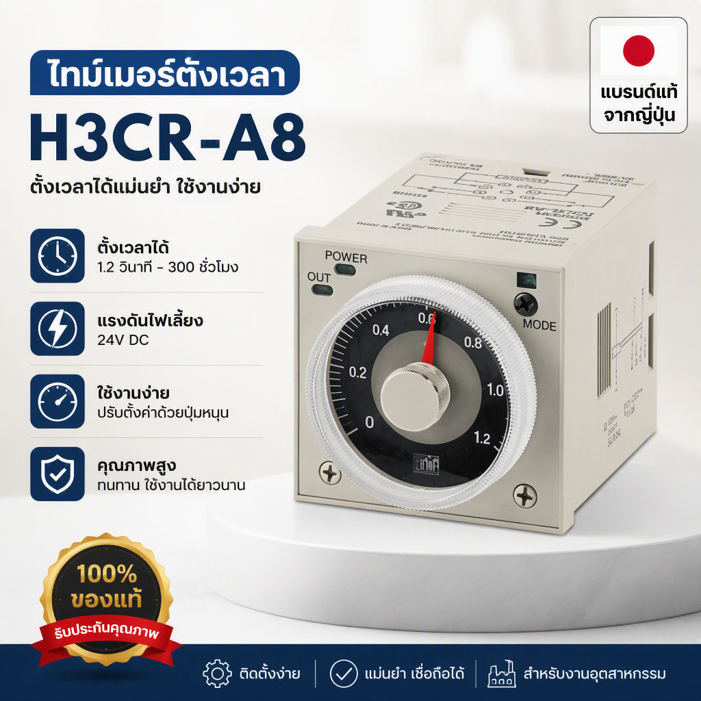H3CR-A8 งานแท้ TIMER  H3CR-A8 Coil 24VDC