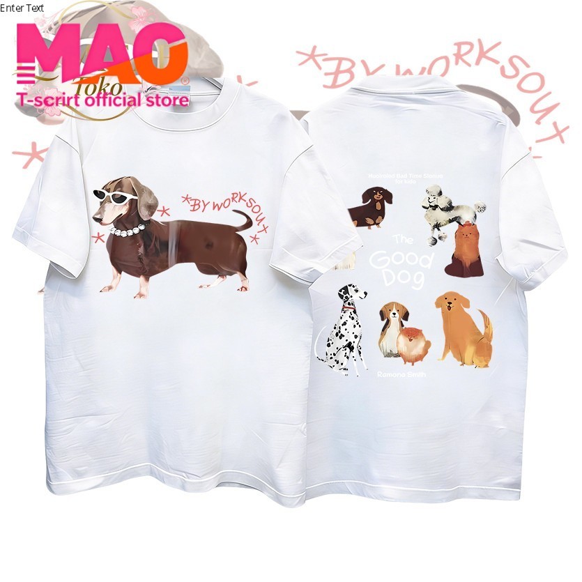 COD (จัดส่งในกรุงเทพฯ) MAO Shop Love Leopard Doodle Betty Doll เทรนด์เสื้อยืดแขนสั้นย้อนยุค เสื้อหวานๆ เสื้อน่ารัก