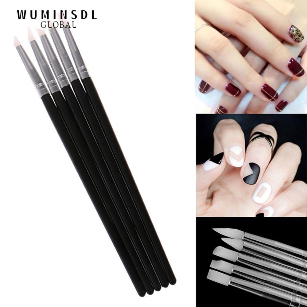 WUMINSDL 5 ชิ้นซิลิโคนปากกา Fimo DIY Polymer Modelling ไม้ Handle Clay Shaper