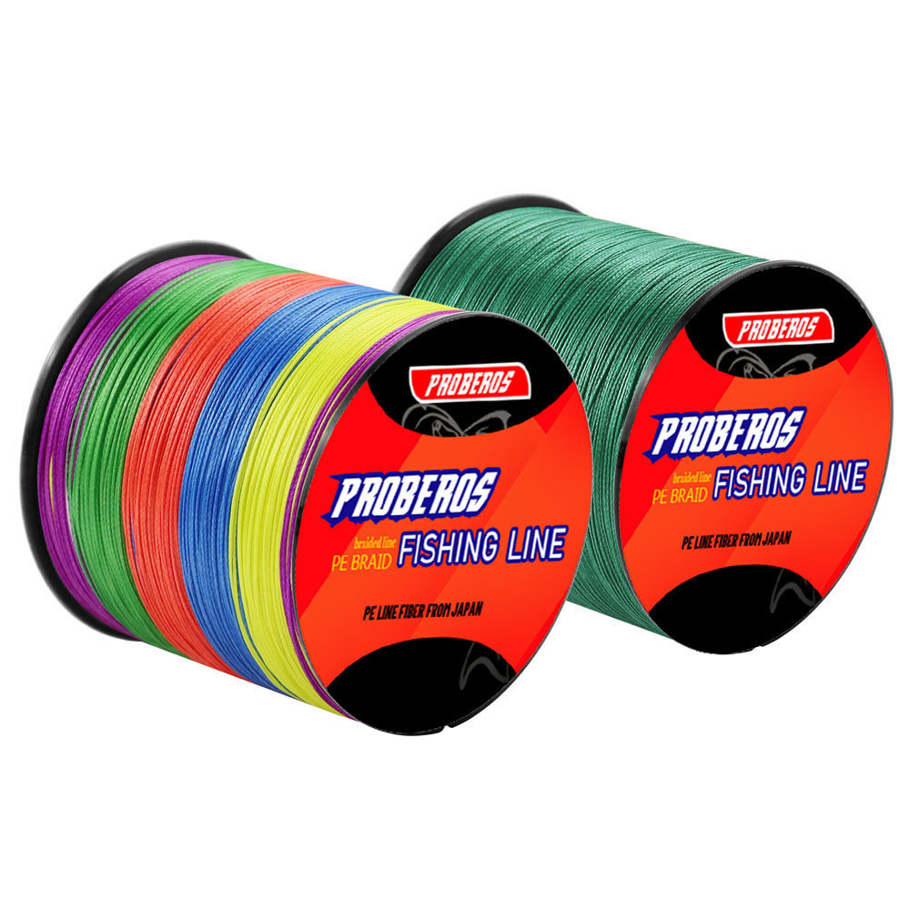 PROBEROS 1000M 4 Strands สายถัก PE สายสําหรับงานหนักสําหรับสายตกปลานอกชายฝั่ง
