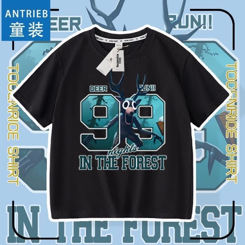Roblox 99 Nights in the Forest เสื้อยืดแขนสั้นเด็ก Nights